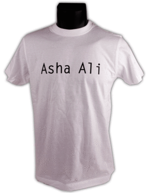 ASHA ALI - T-SHIRT - WHITE, LOGO
