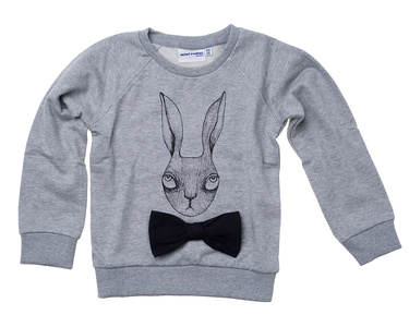 Sweatshirt Rabbit Print Greymelange