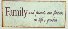 Emaljskylt / Family and friends