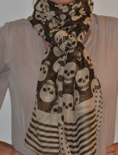 Scarves / Skull - Beige/Brun