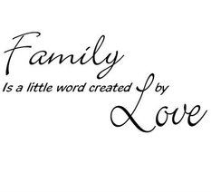 Väggdekoration / Family is a little world created by Love