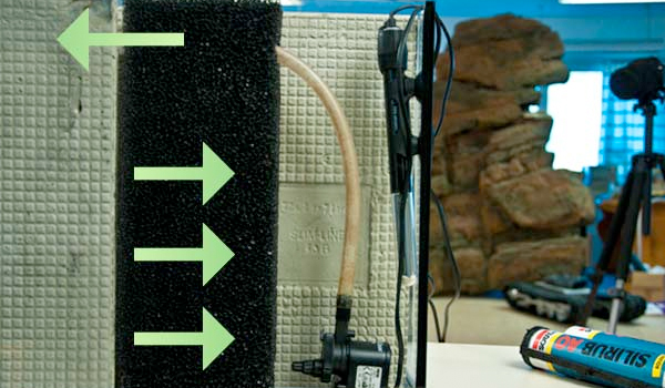 This is the filter that we are planning to make, seen from behind.