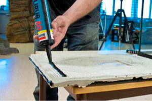 Glue the back of the Slimline section.