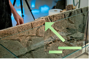 Estimate where the sections will overlap each other.