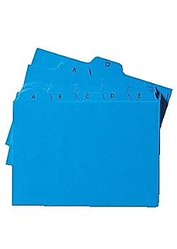 Ledkort A6L A-Ö kartong blå