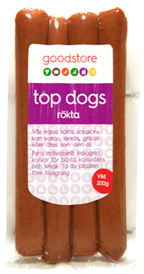 Goodstores top dogs rökta vegokorv