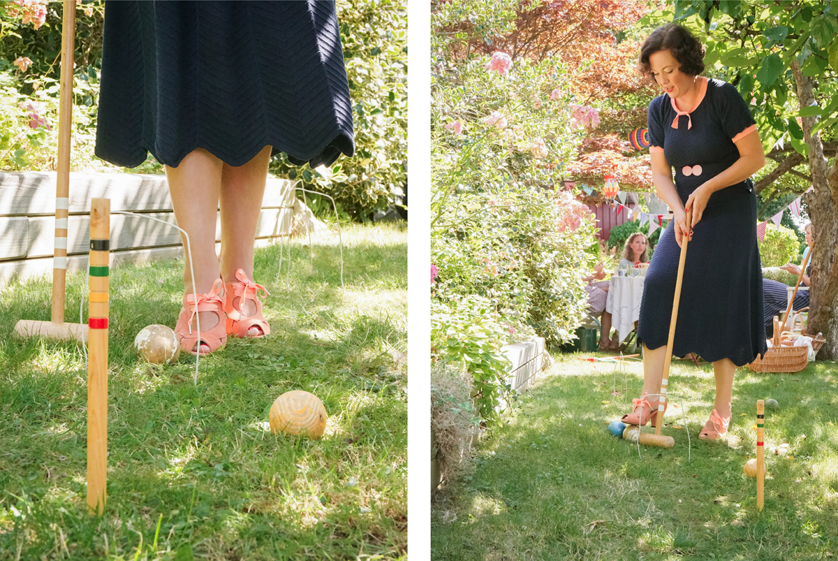 emmy design SS20 picnic lawn party 1920s 1930s 1940s 1950s wool lightweightcardigan summer vintage knit style pastel swedish midsummer croquet art deco