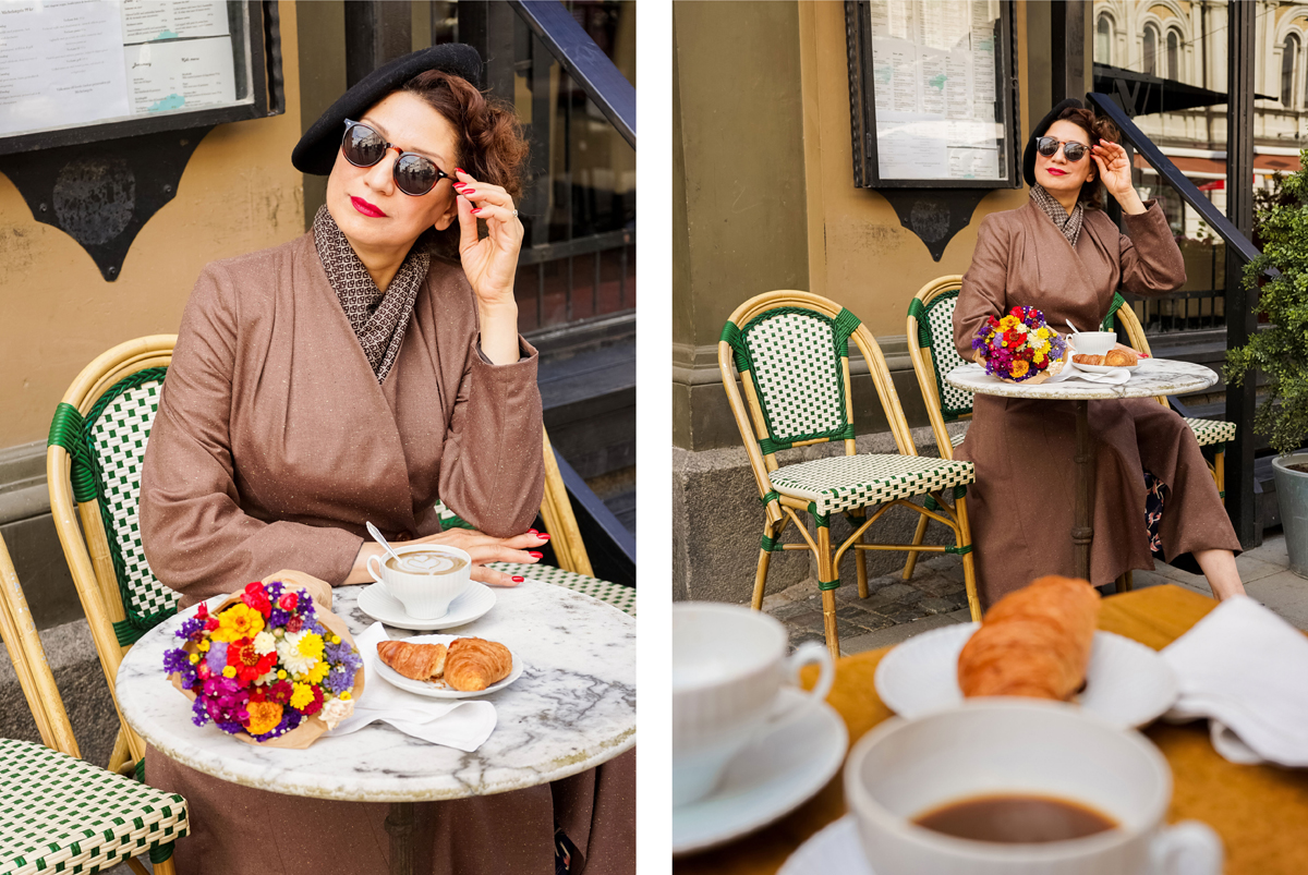  1930s 1940s fashion french bistro Paris Parisian chic art deco skirt wool knitwear cardigan Breton stripes sweater ladies girls plus size toy poodle dress  1930s 1940s fashion french bistro Paris Parisian chic art deco 1950s coffee cafe coat spring brown wool speckled cliche classic femme fatale