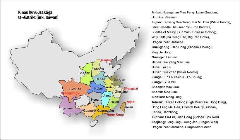 Tedistrikt i Kina