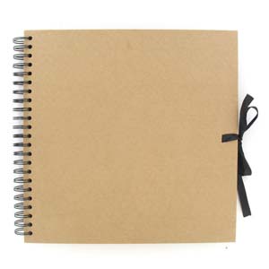 Paper Studio 6x6 and 8x8 Photo Scrapbook Album Postbound Expandable Brown  Blue