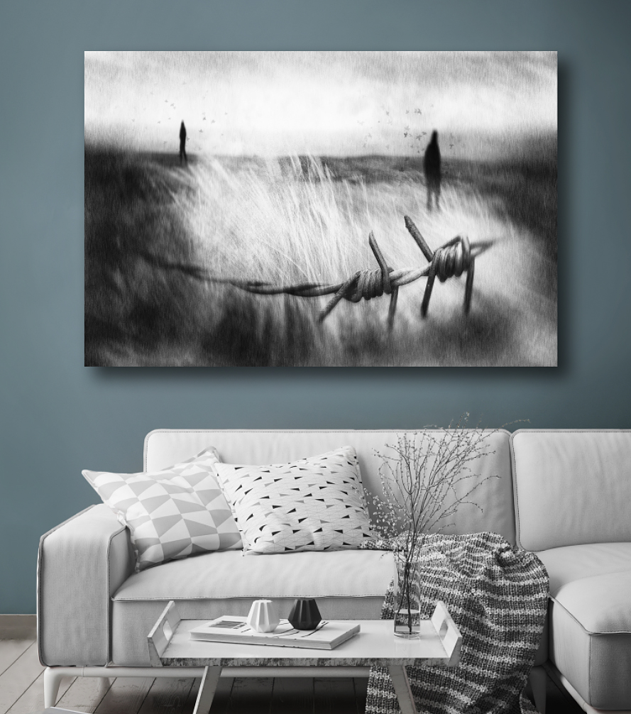 Sound-Absorbing Wall Art - Barbed Wire | Canvasbutik.com
