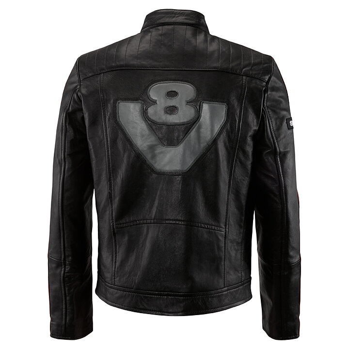 Men S V8 Leather Jacket Black Scania Web