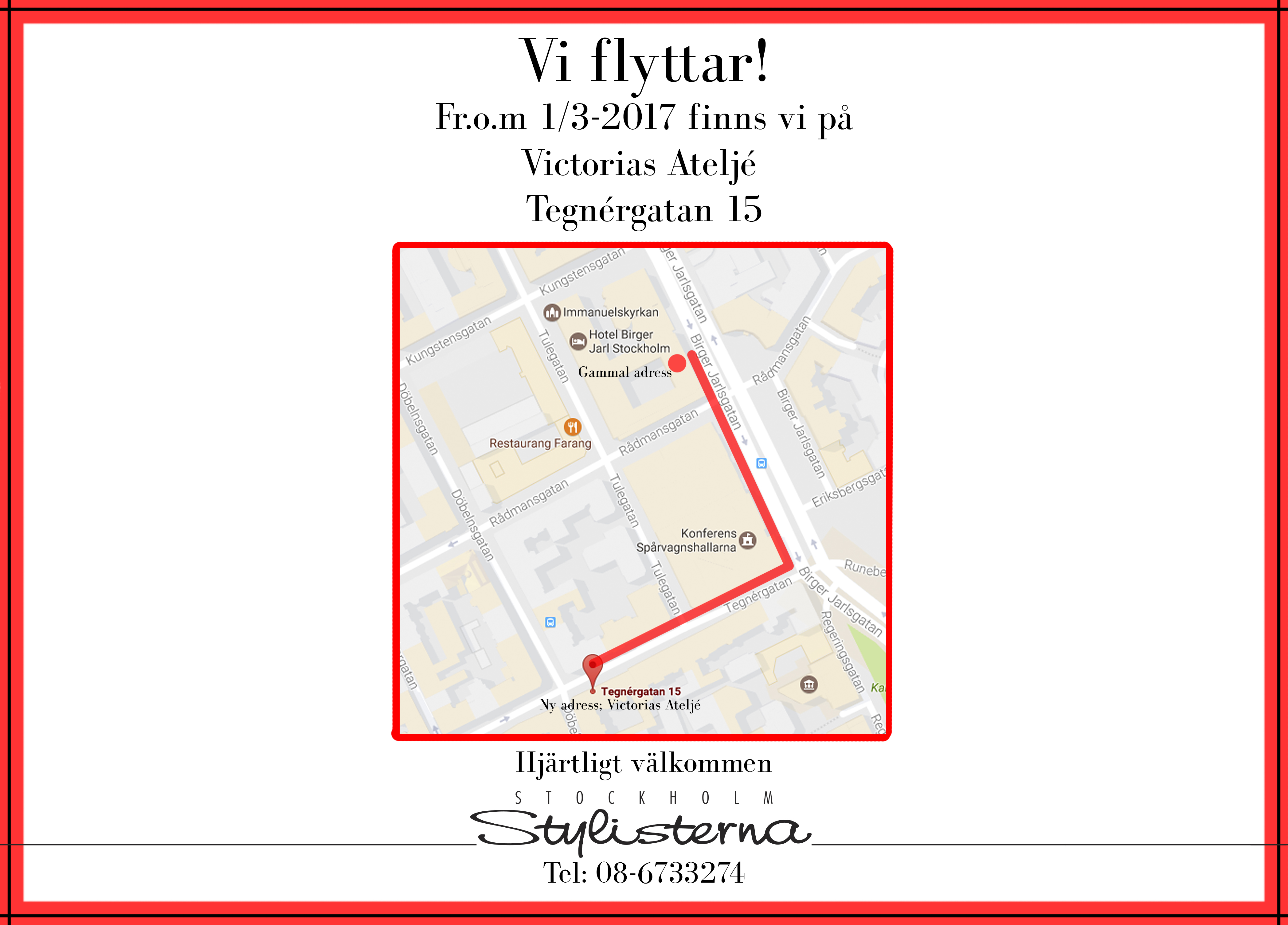 Stockholm Stylisterna flyttar till Tegnergatan 15, hos Victorias Atelje