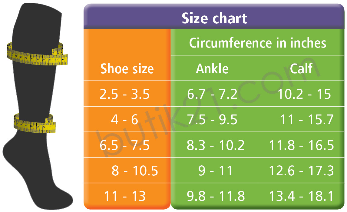 Curad Compression Size Chart