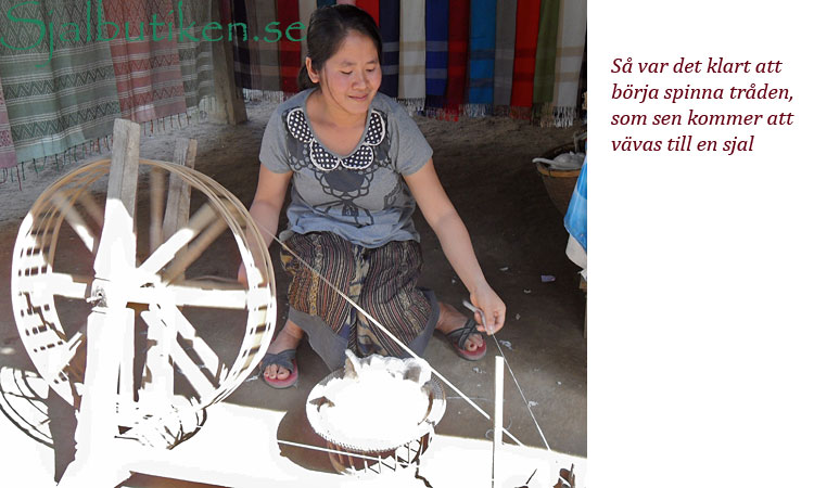 Traditionell spinnging av bomull