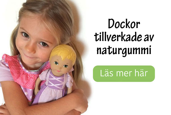 Bløde dukker lavet af bomuld og naturgummi