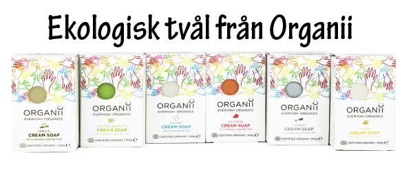 Økologisk sæbe med forskellige dufte fra Organii