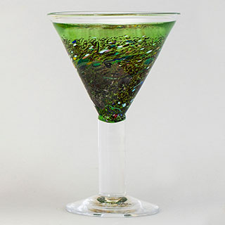 Bertil Vallien Satellite Glas grön (modell 99695), höjd 18 cm