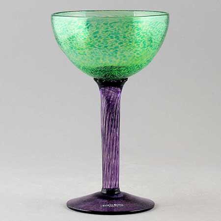 Gunnel Sahlin Kosta Boda Frutteria Grön pokal (model 99116)