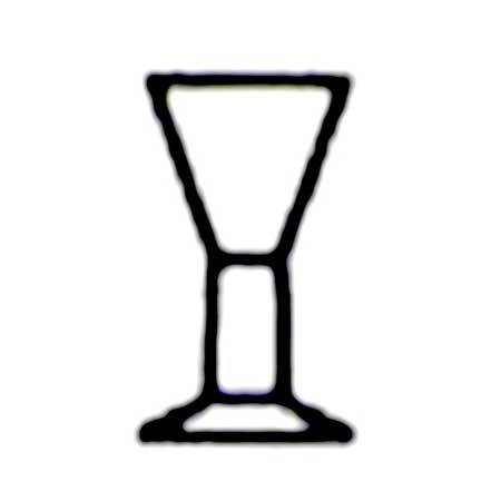 Kjell Engman Kosta Boda Bon Bon Blue/orange drinking glass (model 99065)