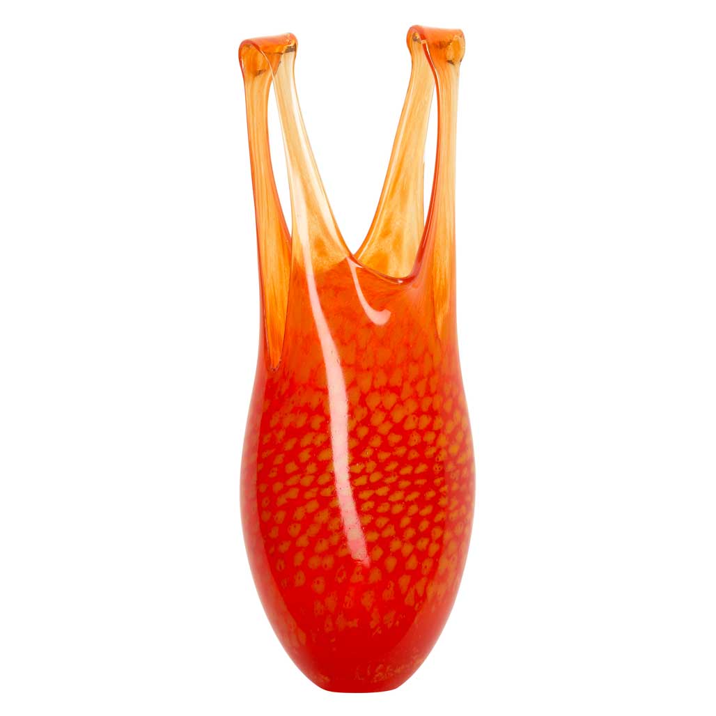 Kjell Engman Kosta Boda Catwalk Orange swimsuit vase (model 40602), height 46 cm / 18.1 in