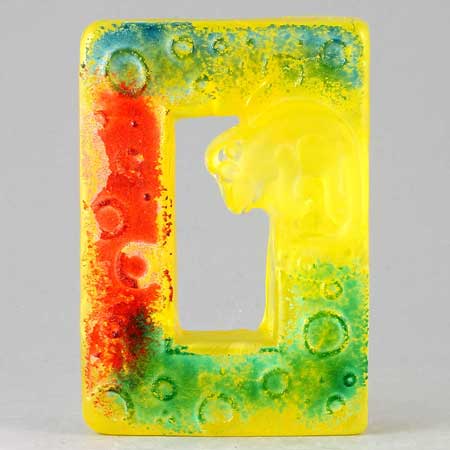 Kjell Engman Kosta Boda Framework Yellow mouse (model 99758)