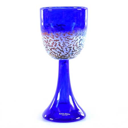 Kjell Engman Kosta Boda Heliopora Blue glass (model 99725)