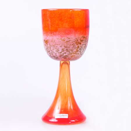 Kjell Engman Kosta Boda Heliopora Orange glass (model 99727)