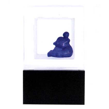 Kjell Engman Kosta Boda Snapshots Blue People philosophizing (model 90053)