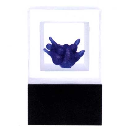 Kjell Engman Kosta Boda Snapshots Blue People flying (model 90051)