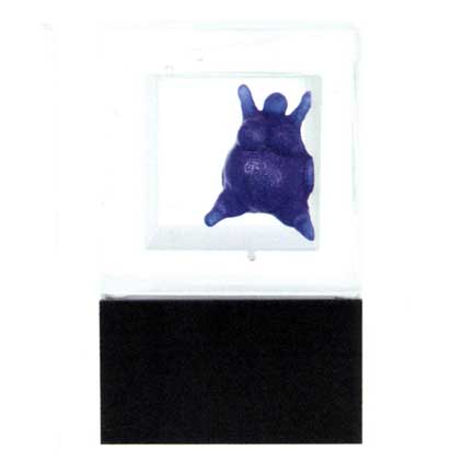 Kjell Engman Kosta Boda Snapshots Blue People jumping (model 90052)
