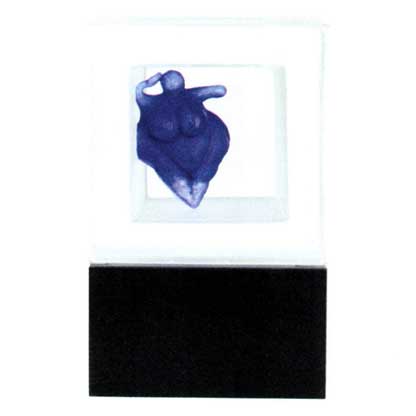 Kjell Engman Kosta Boda Snapshots Blue People scouting (model 90050)