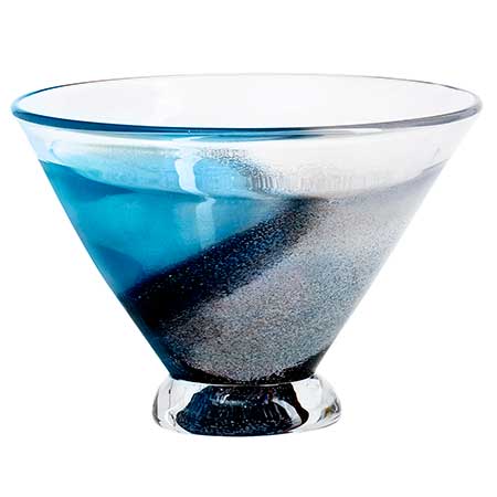 Kjell Engman Kosta Boda Twister Blue bowl (model 50725)