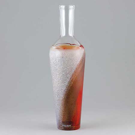 Kjell Engman Kosta Boda Twister Red bottle (model 89971)