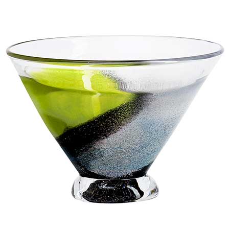 Kjell Engman Kosta Boda Twister Green bowl (model 50726)