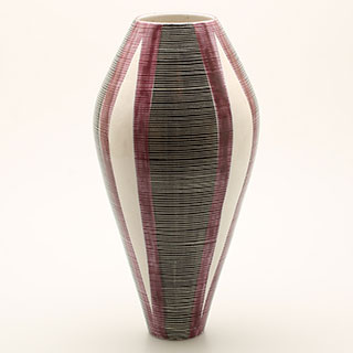 Inca Ritz motif signed UNIQUE STUDIO ceramic pottery vase