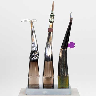 Unique glass sculpture ”The Three Sisters” (1990)