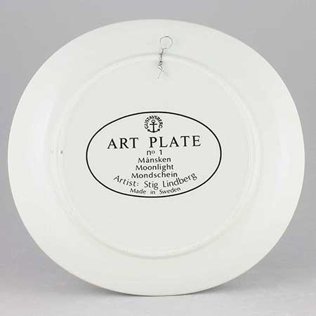 Stig Lindberg Back side of an Art plate