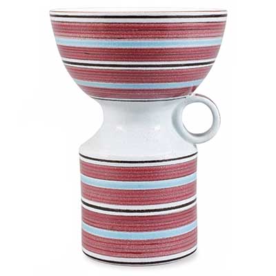 Stig Lindberg Faience Vase with handle (1966), height 21 cm