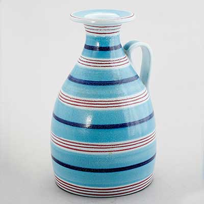 Stig Lindberg Faience Vase with handle (1966), height 27 cm