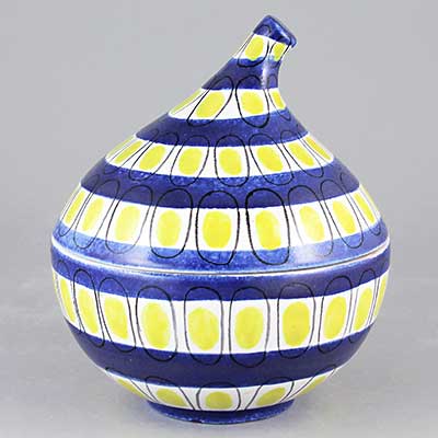 Stig Lindberg Faience Bonboniere (model 18), height 12 cm