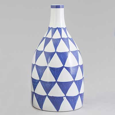 Stig Lindberg Faience Vase with bottle shape (model 193), height 21 cm