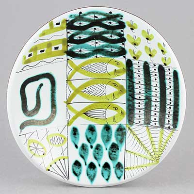 Stig Lindberg FaienceRounded dish (model 103), diameter 17 cm