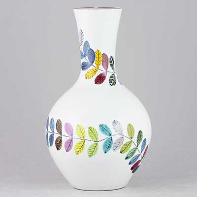Stig Lindberg Faience Vase with swelling body (model 135), height 21 cm