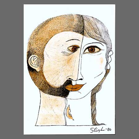 Stig Lindberg Lithography (1980) ”Snövit” (Snow White)