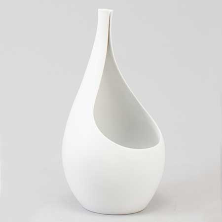 Stig Lindberg Vase 238 (white), height 25 cm / 9.8 in