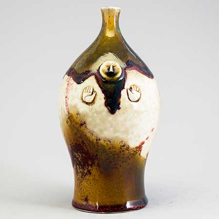 Stig Lindberg. Vas med genomträngade figur (1960-tal) 23 cm