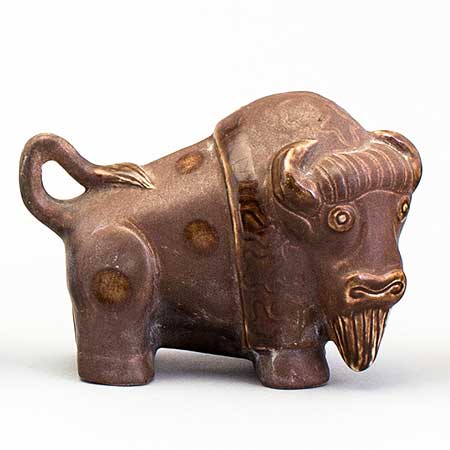 Stig Lindberg Zoo Bison, height 10 cm