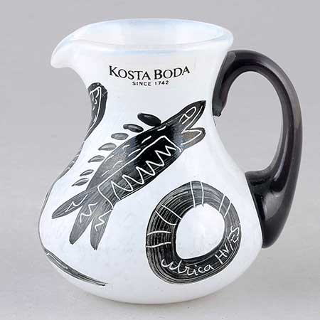 Ulrica Hydman-Vallien’s Kosta Boda Caramba White pitcher. (Model 89033) 