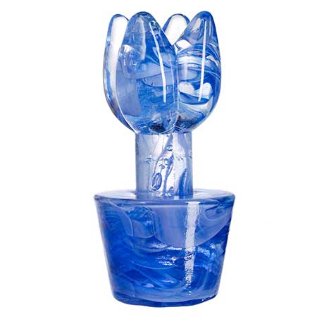 Ulrica Hydman-Vallien Kosta Boda Flower Power Blue tulip (model 90738)
